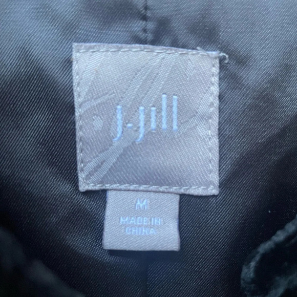 J. Jill Black Velvet Jacket, Short Waisted, M - Picture 7 of 14